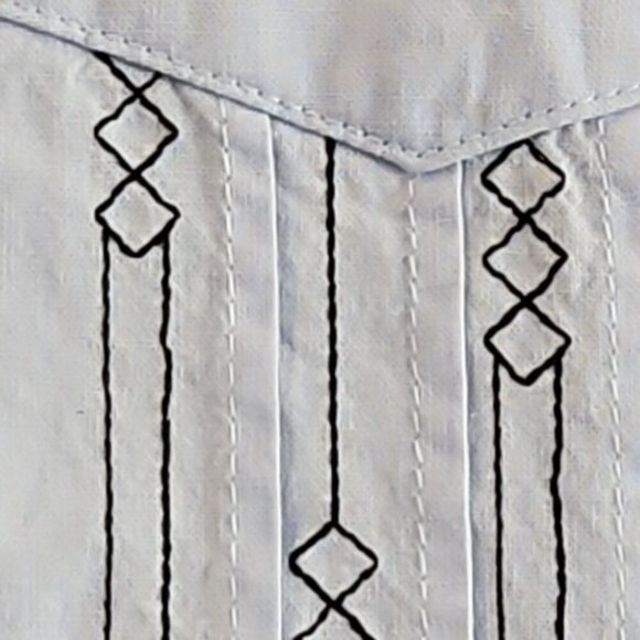 Coofandy Shirt Men's XXL Sky Blue Embroidered Cotton Short Sleeve Bowling EUC - Picture 2 of 12